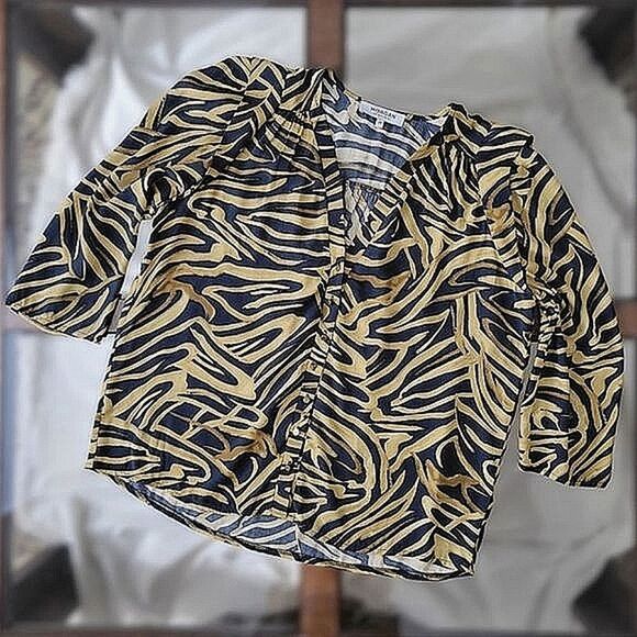 Morgan De Toi watercolour tiger print button up blouse - Picture 9 of 15